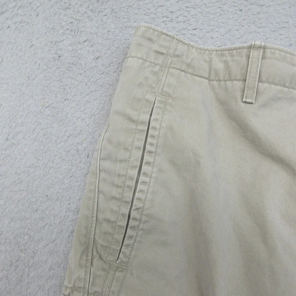 Levis Cargo Shorts Mens 34x11 Beige 100% Cotton Canvas Utility Hiking Outdoor